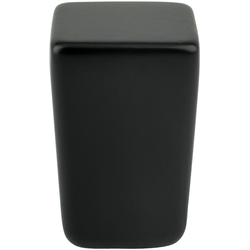 19/32 Inch Length Mini Square Cabinet Knob, Black
