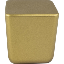 31/32 Inch Length Mini Square Cabinet Knob, Honey Gold