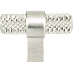 Berenson Uptown Appeal Collection, 2 Inch Length Radial Reign T-Shape Cabinet Knob, Brushed Nickel Finish, Contemporary Style, Aluminum Material
