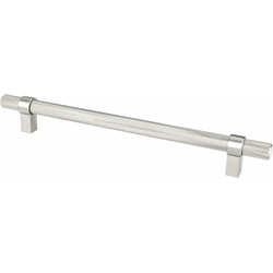 Berenson Radial Reign 8-13/16 Inch CC Cabinet Pull, Contemporary Style, Brushed Nickel Finish, Aluminum Material, Perfect for Modern Kitchens