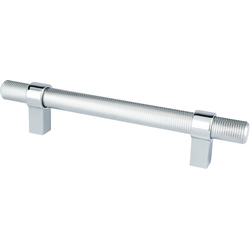 Berenson Uptown Appeal Collection, Radial Reign 5-1/16 Inch Center to Center Cabinet Pull, Polished Chrome, Contemporary Style, Aluminum Material