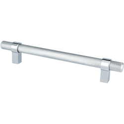 Berenson Uptown Appeal Collection, 6-5/16 Inch Center to Center Radial Reign Cabinet Pull, Polished Chrome, Contemporary Style, Aluminum Material