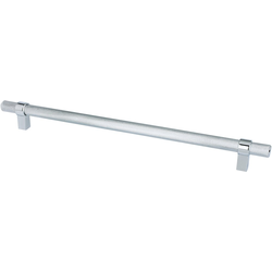 Berenson Uptown Appeal Collection, 12 Inch Center to Center Radial Reign Appliance Pull, Polished Chrome, Contemporary Style, Aluminum Material