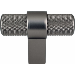 25% OFF Berenson Uptown Appeal Collection, 2 Inch Length Radial Reign T-Shape Cabinet Knob, Contemporary Style, Slate Finish, Aluminum Material