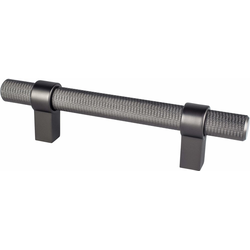 Berenson Radial Reign 3-3/4 Inch Center to Center Cabinet Pull, Slate, Contemporary Aluminum Handle for Modern Kitchens