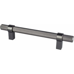 Berenson Uptown Appeal Collection, 5-1/16 Inch Center to Center Radial Reign Cabinet Pull, Slate Finish, Contemporary Style, Aluminum Material