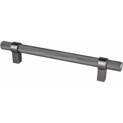 Berenson Uptown Appeal Collection, Radial Reign 6-5/16 Inch Center to Center Cabinet Pull, Slate Finish, Contemporary Style, Aluminum Material