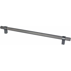 Berenson Uptown Appeal Collection, 12 Inch Center to Center Radial Reign Appliance Pull, Slate Finish, Contemporary Style, Aluminum Material