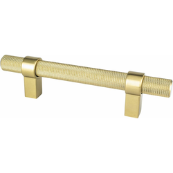 Berenson Radial Reign 3-3/4 Inch Center to Center Cabinet Pull in Modern Brushed Gold, Contemporary Style for Kitchens and Cabinets