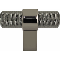 25% OFF Berenson Uptown Appeal Collection, 2 Inch Length Radial Reign T-Shape Cabinet Knob, Contemporary Style, Black Nickel Finish, Aluminum Material