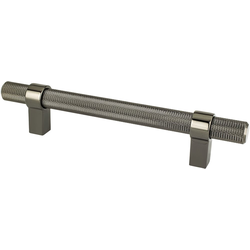 Berenson Uptown Appeal Collection, 5-1/16 Inch Center to Center Radial Reign Cabinet Pull, Black Nickel, Contemporary Style, Aluminum Material