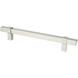 Berenson Rivet Rebel 6-5/16 Inch Center to Center Cabinet Pull, Brushed Nickel Finish, Transitional Style, Aluminum Material
