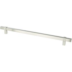 Berenson Rivet Rebel 12 Inch Center to Center Appliance Pull, Brushed Nickel, Perfect for Cabinets and Drawers
