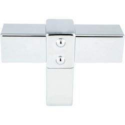 Berenson Rivet Rebel 2 Inch Length T-Shape Cabinet Knob, Polished Chrome Finish, Transitional Style, Aluminum Material, Ideal for Cabinets and Drawers