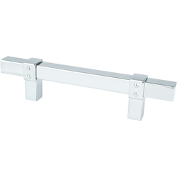 Berenson 3-3/4 Inch Center to Center Rivet Rebel Cabinet Pull, Polished Chrome, Transitional Style, Aluminum Material, Classic Comfort Series