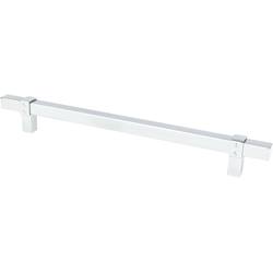 Berenson Rivet Rebel 8-13/16 Inch CC Cabinet Pull, Polished Chrome, Transitional Style, Aluminum Material, Ideal for Cabinets &amp; Drawers