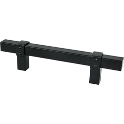 Berenson Rivet Rebel 3-3/4 Inch Center to Center Cabinet Pull, Matte Black, Transitional Style, Aluminum Material, Classic Comfort Series