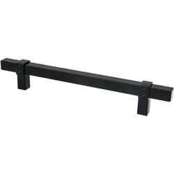 Berenson Rivet Rebel 6-5/16 Inch Center to Center Cabinet Pull, Matte Black, Aluminum, Transitional Style, Ideal for Home Improvement
