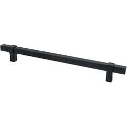 Berenson Rivet Rebel 8-13/16 Inch CC Matte Black Cabinet Pull, Transitional Style, Aluminum Material, Ideal for Home &amp; Professional Use