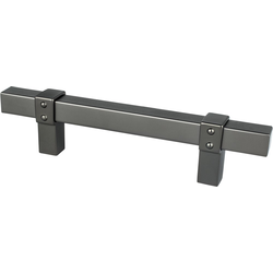 Berenson Rivet Rebel 3-3/4 Inch Center to Center Cabinet Pull, Slate Finish, Aluminum Material, Transitional Style