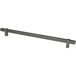 Berenson Rivet Rebel 12 Inch Center to Center Appliance Pull, Slate, Transitional Style, Aluminum Material