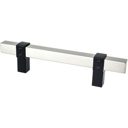 Berenson Rivet Rebel 3-3/4 Inch Center to Center Cabinet Pull, Brushed Nickel and Matte Black, Perfect for Industrial and Transitional Interiors