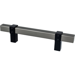 Berenson Rivet Rebel 3-3/4 Inch Center to Center Cabinet Pull in Slate and Matte Black, Transitional Style, Aluminum Material