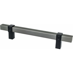 Berenson Rivet Rebel 5-1/16 Inch Center to Center Cabinet Pull, Transitional Style, Slate and Matte Black Finish, Aluminum Material
