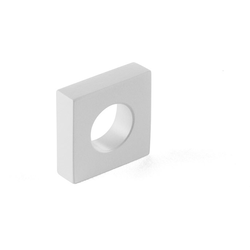 1 Inch Diameter Cafe Oval Slot Cabinet Knob, Matte White