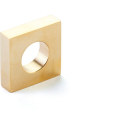 1 Inch Diameter Cafe Oval Slot Cabinet Knob, Unlacquered Brass