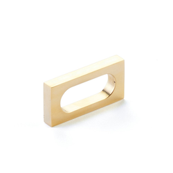 2 Inch Center to Center Cafe Cabinet Pull, Unlacquered Brass