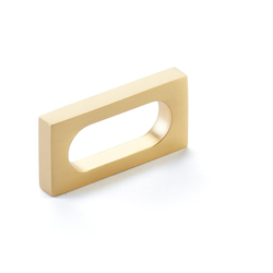 2 Inch Center to Center Cafe Cabinet Pull, Satin Brass
