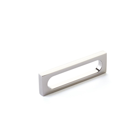 3-1/2 Inch Center to Center Cafe Cabinet Pull, Polish Nickel