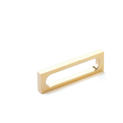 3-1/2 Inch Center to Center Cafe Cabinet Pull, Unlacquered Brass