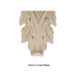 Small Acanthus Onlay Unfinished Cherry