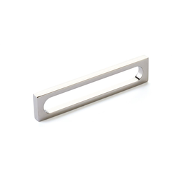 5 Inch Center to Center Cafe Cabinet Pull, Polish Nickel