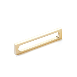 5 Inch Center to Center Cafe Cabinet Pull, Unlacquered Brass