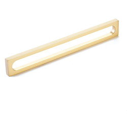 8 Inch Center to Center Cafe Cabinet Pull, Satin Brass