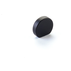 1 Inch Diameter Cafe Oval Cabinet Knob, Matte Black