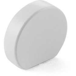 1 Inch Diameter Cafe Oval Cabinet Knob, Matte White