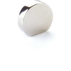 1 Inch Diameter Cafe Oval Cabinet Knob, Polish Nickel