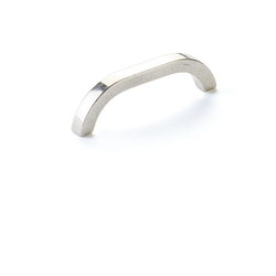 4 Inch Center to Center Turno Cabinet Pull, Polished White Bronze
