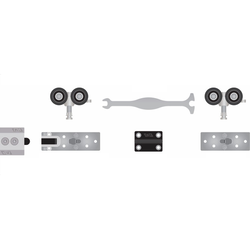 15% OFF 500 lb Capacity Single Pocket Door Hardware Set with Track Stop for CS Cavity Slider Track