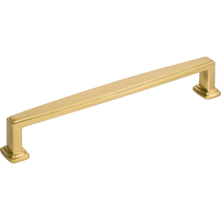 6-5/16 Inch Center to Center Richard Cabinet Pull, Brushed Gold
