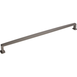 18 Inch Center to Center Richard Cabinet Pull, Brushed Pewter