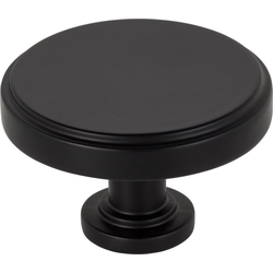 1-3/4 Inch Diameter Richard Cabinet Knob, Matte Black