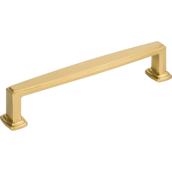 5-1/16 Inch Center to Center Richard Cabinet Pull, Brushed Gold