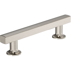 Everett 3-3/4 Inch Center to Center Cabinet Pull, Satin Nickel