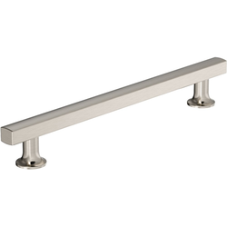 Everett 7-9/16 Inch Center to Center Cabinet Pull, Satin Nickel
