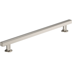 Everett 10-1/16 Inch Center to Center Cabinet Pull, Satin Nickel